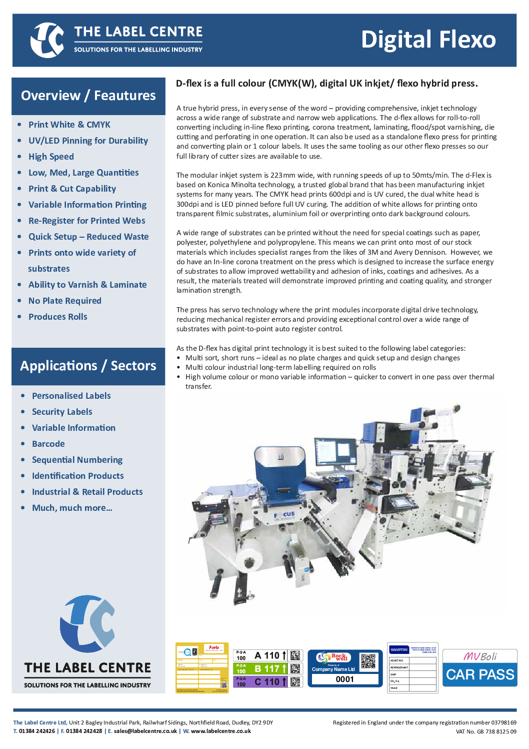 Production Capabilities Digital Flexo