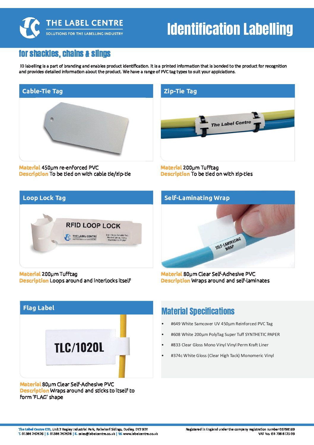 Label Centre Identification Labelling